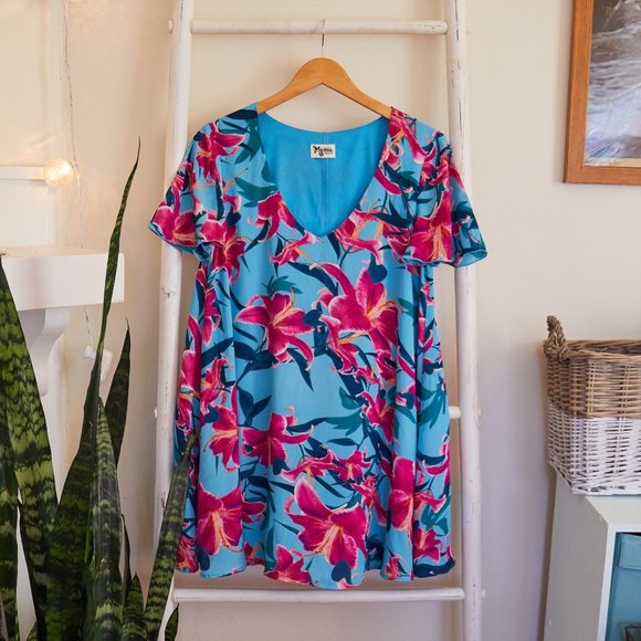 Show Me Your Mumu Kylie Mini Dress in Sea Lillies - Picture 1 of 2